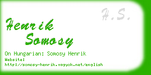 henrik somosy business card